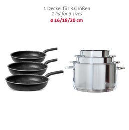 Westmark lasikansi | silikoni reunat | &Oslash; 16-18-20 cm