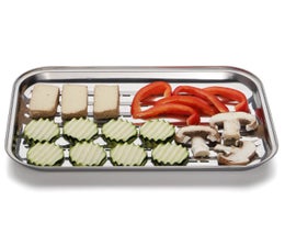 Weis rei'itetty grillipelti | ter&auml;s | korkeus 2,5 cm | 34,5x24 cm