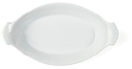 Xantia vuoka | maas&auml;lp&auml;posliinia | ovaali | 26x14 cm | valkoinen