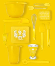 Birkmann nuolija | silikoni | BPA vapaa kahva | kapea | pituus 27 cm | keltainen