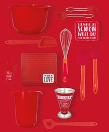 Birkmann nuolija | silikoni | BPA vapaa kahva | kapea | pituus 27 cm | punainen