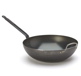 de Buyer Blue Carbon wokkipannu | hiiliter&auml;s | korkeus 9,7 cm | &Oslash; 32 cm