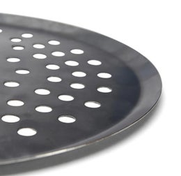 de Buyer Blue Steel pizzapelti | hiiliter&auml;s | rei'itetty | korkeus 0,8 cm | &Oslash; 32 cm