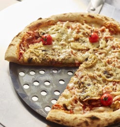 de Buyer Blue Steel pizzapelti | hiiliter&auml;s | rei'itetty | korkeus 0,8 cm | &Oslash; 32 cm