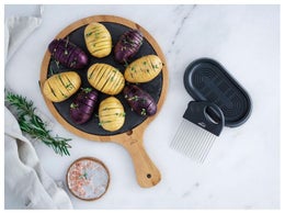 Lacor Hasselbackan perunaleikkuri | ter&auml;s | muovikahva | leveys 9 cm