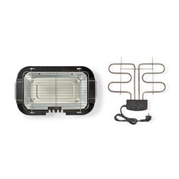 Nedis s&auml;hk&ouml;grilli | p&ouml;yt&auml;malli | 2000 W | 230 V | 38x22 cm | musta