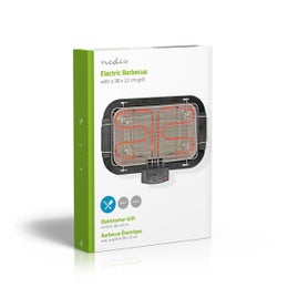 Nedis s&auml;hk&ouml;grilli | p&ouml;yt&auml;malli | 2000 W | 230 V | 38x22 cm | musta