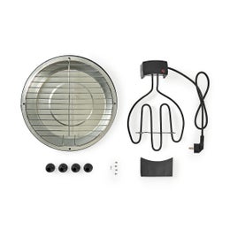 Nedis s&auml;hk&ouml;grilli | p&ouml;yt&auml;malli | py&ouml;re&auml; | 1250 W | 230V | &Oslash; 30 cm | musta