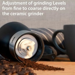 ADE kahvimylly | keraaminen koneisto | karkeudens&auml;&auml;t&ouml; | korkeus 20 cm