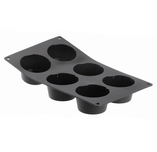 De Buyer muffinssimuotti | silikoni | korkeus 3 cm | 6x &Oslash; 7,2 cm