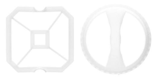 Joulutorttu muotit | muovi | t&auml;hti ja puolikuu | 2 kpl/pkt