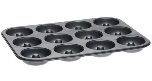 Heirol donitsipelti | pinnoitettu hiiliter&auml;s | 34x26x2,5 cm | 12x donitsi