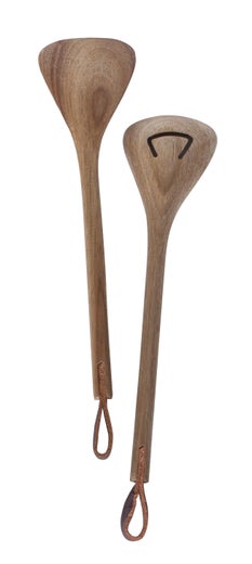 Xantia salaattiottimet | FSC Akaasia | nahkalenkit | pituus 37 cm