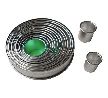 Panetta muottisarja | ter&auml;s | py&ouml;re&auml; | 14 eri kokoa | &Oslash; 2,2-11,2 cm