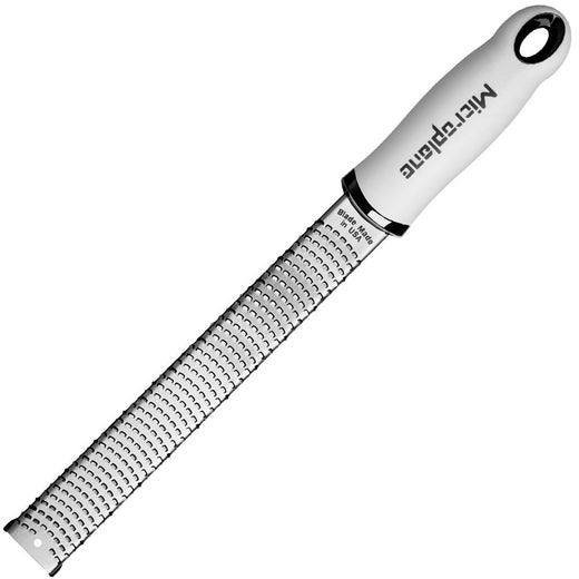 Microplane raastin | mikroter&auml; | soft touch kahva | hieno | pituus 32 cm | valkoinen