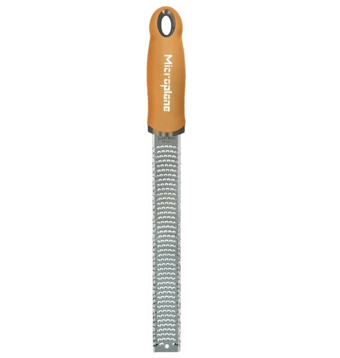 Microplane raastin | mikroter&auml; | soft touch kahva | hieno | pituus 32 cm | keltainen