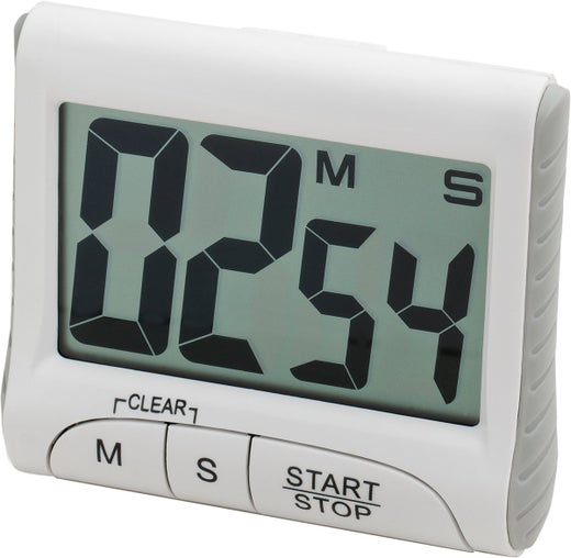 Keitti&ouml;ajastin | max. 59 min ja 59 sek | isot numerot | valkoinen