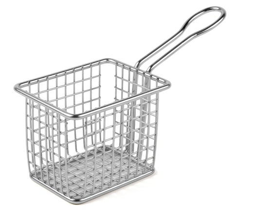 Exxent friteerauskori | ter&auml;s | kahvalla | 10 x 7,5 cm