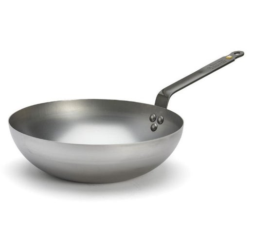 de Buyer Mineral B wokkipannu | hiiliter&auml;s | py&ouml;re&auml; | korkeus 7 cm | &Oslash; 24 cm