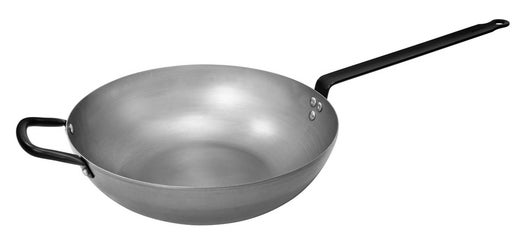 Exxent wokkipannu | hiiliter&auml;s | pinnoitettu rautakahva | &Oslash; 34 cm