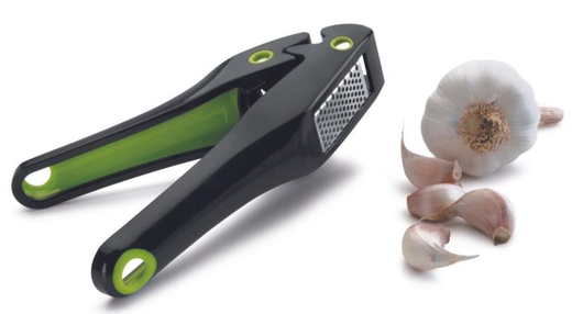 Ibili valkosipulipuristin | ter&auml;s | muovi | pituus 19 cm | musta/vihre&auml;