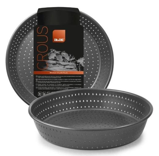 Ibili piirakkavuoka | hiiliter&auml;st&auml; | rei&rsquo;itetty | korkeus 4 cm | &Oslash; 24 cm