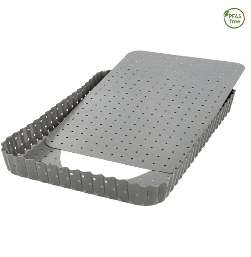 Birkmann piirakkavuoka irtopohjalla | pinnoitettu ter&auml;s | korkeus 3 cm | 32x22 cm