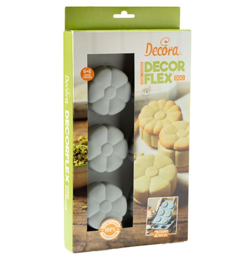 Decora leivosmuotti setti | silikoni | kukat | 2 kpl/pkt