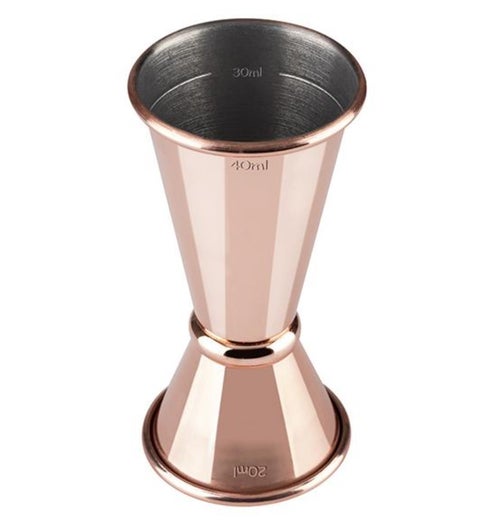 APS alkoholimitta Jigger | kuparoitu ter&auml;s | 1, 2, 3 ja 4 cl